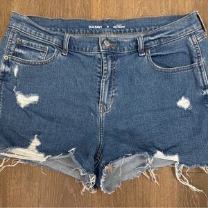 Old Navy Women's Distressed Blue Jean Shorts